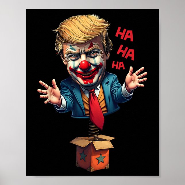 Poster Trump Circus Choca Engraçado Humor Político (Frente)