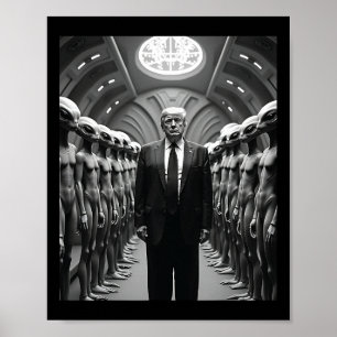 Poster Trump Com Teoria Da Conspiração De Alienígenas Vis