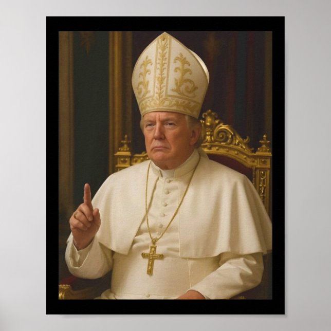 Poster Trump Como Papa Tee Meme Engraçado 1 (Frente)