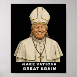Poster Trump Como Vaticano Church Pope Trump Torna Vatica