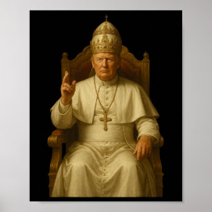 Poster Trump Como Vaticano Igreja Pope Engraçado Tremor P