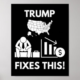Poster Trump Conserta Isso! Trump Support Economy Labs