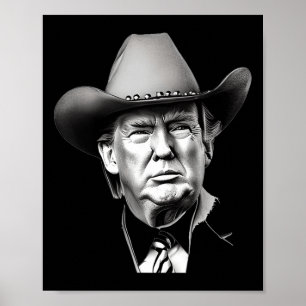 Poster Trump Cowboy Presidente Ocidental Você Sente Minha