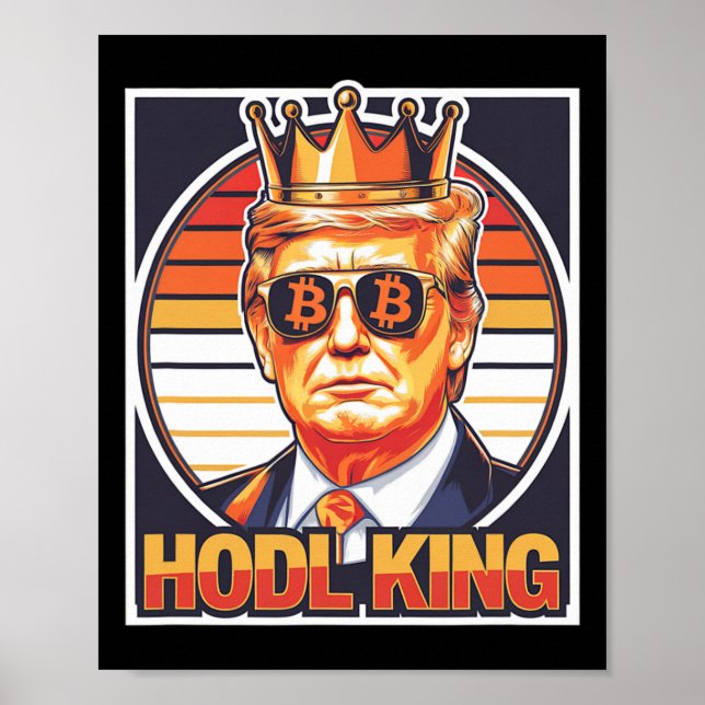 Poster Trump Crypto Shades Futuro De Mo Do Rei Bastão (Frente)