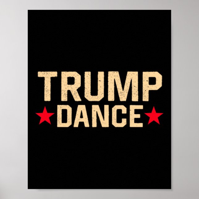 Poster Trump Dance 2024 Qr 4547 Funny Trump Dance Code (Frente)
