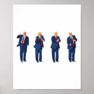 Poster Trump Dance 4 De Julho De Trump 2024