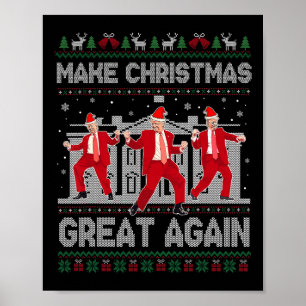 Poster Trump Dancing Torna o Excelente de Natal novamente
