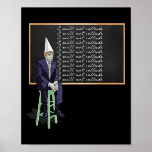 Poster Trump De Chapéu De Burro 'Eu Não Vou Colaborar' Tr