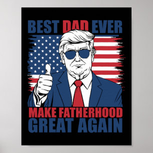 Poster Trump Dia dos Pais Melhor Pai de Todos os Tempos T