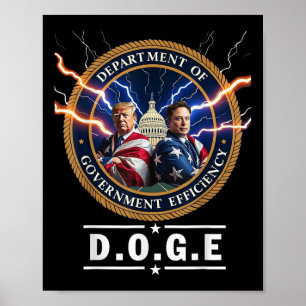 Poster Trump Do Departamento De Eficiência Do Governo