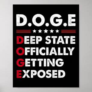 Poster Trump Doge Estado Profundo Oficialmente Sendo Expo