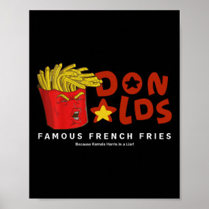 Poster Trump Donalds Fries Franceses Famosos Porque Kamal