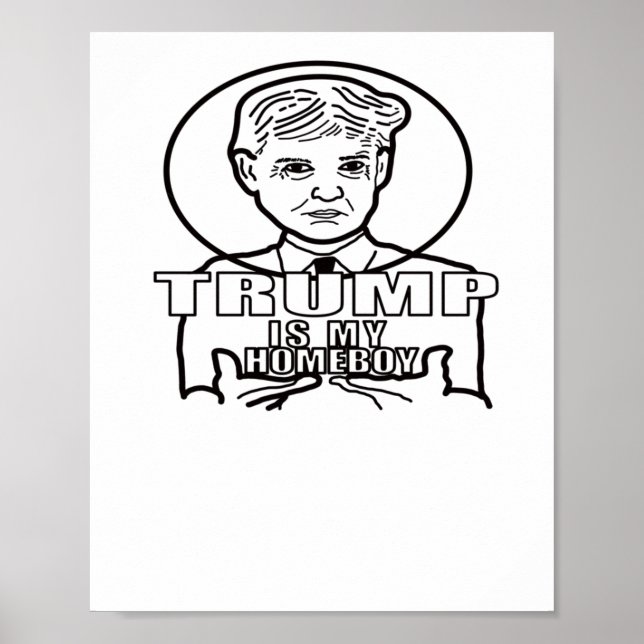 Poster Trump É Meu Ficar em casa. (Frente)