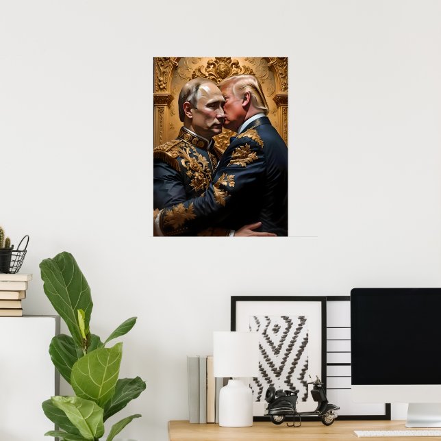 Poster Trump e Putin Embrace (Escritório em casa)