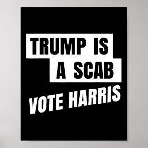Poster Trump É Um Voto De Cabra Harris 2