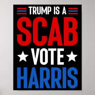 Poster Trump É Um Voto De Cabra Harris Kamala Harris Pres