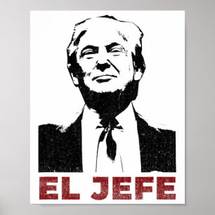 Poster Trump El Jefe Cinco De Mayo Vintage Men Mulheres C