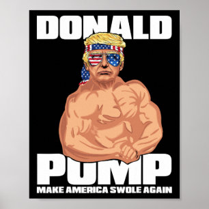 Poster Trump Engraçado 4 de julho Donald Pump