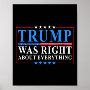 Poster Trump Estava Certo Sobre Tudo Bandeira Americana D