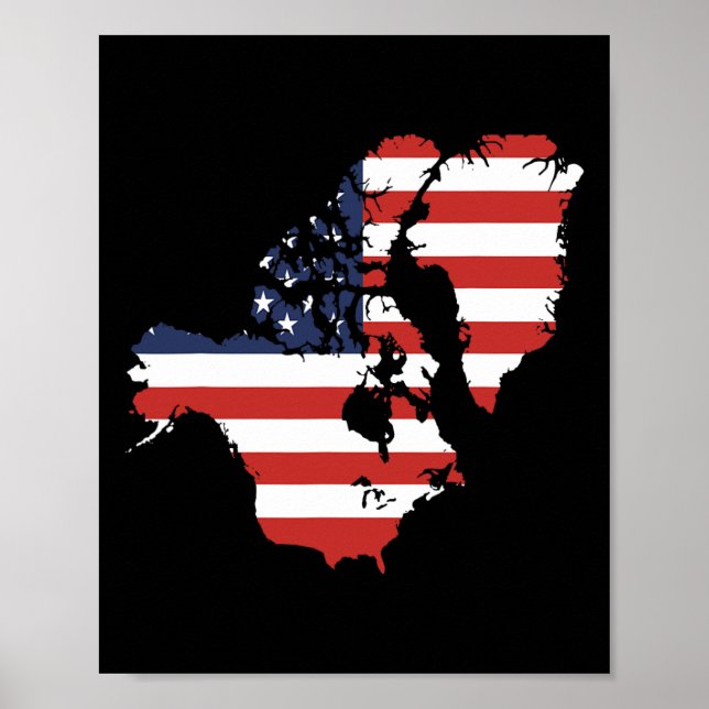Poster Trump Eua E Canadá Mapa Da Groelândia Engraçado (Frente)