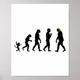 Poster Trump Evolution resiste ao Funny Donald Trump