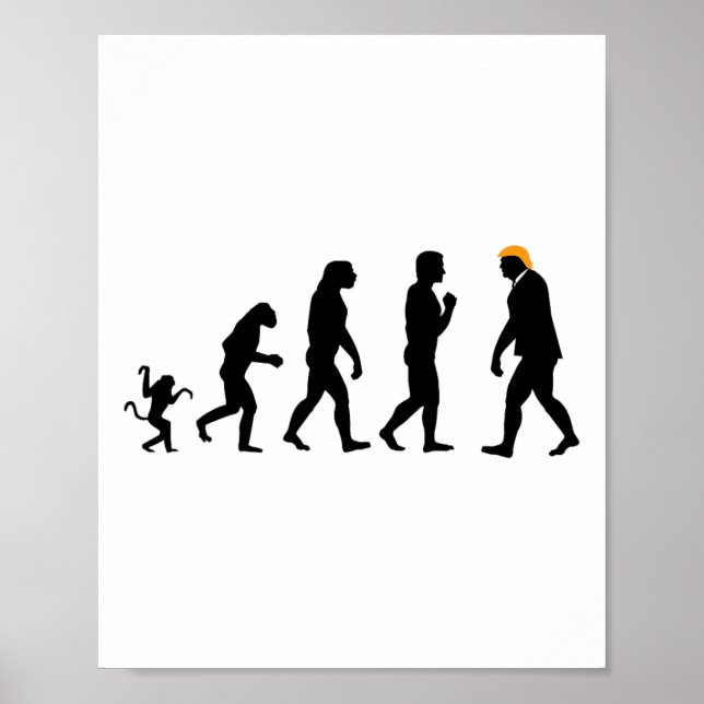 Poster Trump Evolution resiste ao Funny Donald Trump (Frente)