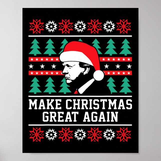 Poster Trump Faça O Natal Grande Novamente  (Frente)