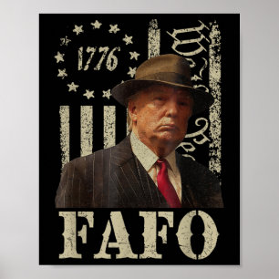 Poster Trump Fafo, Retro Fafo Trump American Flag
