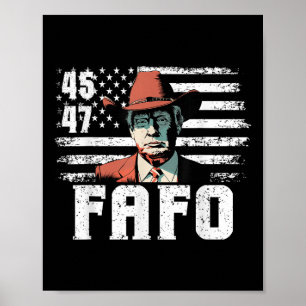 Poster Trump Fafo Us Flag Funny Trump 4 De Julho