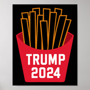 Poster Trump French Fries 2024 Trump 2024 Trump Fries
