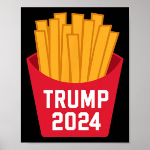 Poster Trump French Fries 2024 Trump 2024 Trump Fries 1