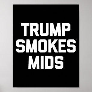 Poster Trump Fuma Mids - Ditoza Piada Novidade Sarcástica
