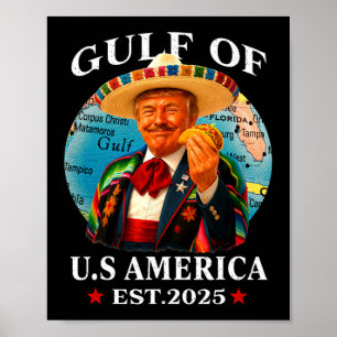 Poster Trump Golfo Da América Dos Eua Desde 2025 Trump No