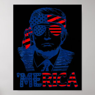 Poster Trump Happy 4 De Julho Trump American Flag