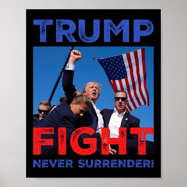 Poster Trump Ination Tee Donald Trump Disparando Trate (Frente)