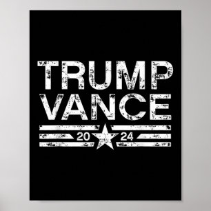 Poster Trump J.d. Vance 2024 Retro Stripe Trump Vance