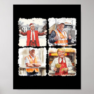 Poster Trump Jobs 2024 Natal Mega 45 47 Presidente Pai