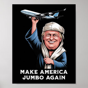 Poster Trump Jumbo Adventure Para Entusiastas Da Aviação