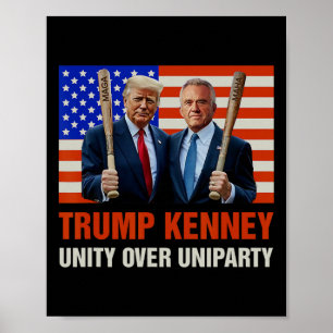 Poster Trump Kennedy Unity Sobre A Eleição Funny 2024