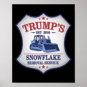 Poster Trump Limpa Neve Trump Removendo Floco de Neve Tw
