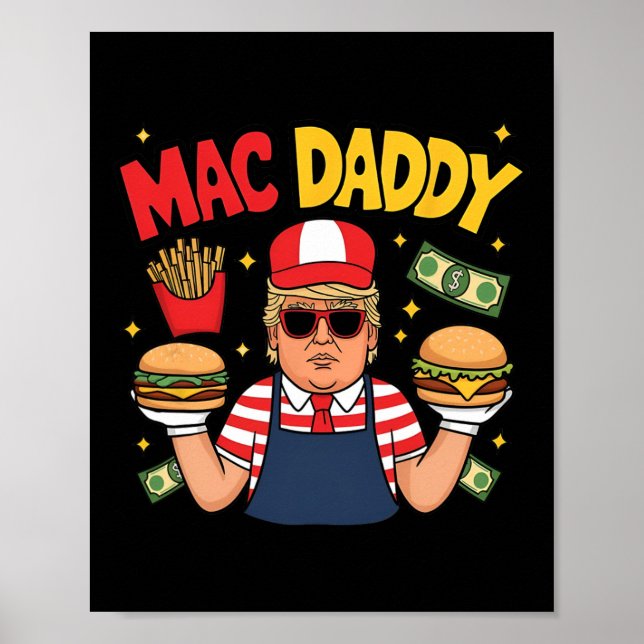 Poster Trump Mac Daddy Fazendo Fritas Dito Engraçado  (Frente)
