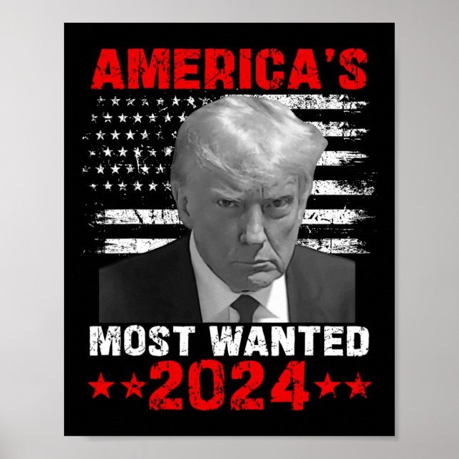 Poster Trump Mais Procurado 2024 (Frente)