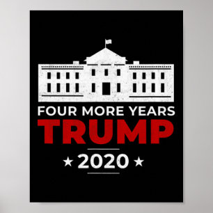 Poster Trump Mais Quatro Anos Pro EUA Conservador Vintage