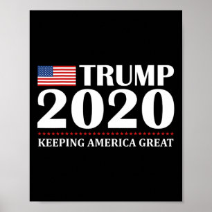 Poster Trump Mantendo a América Grande- Trump Engraçado