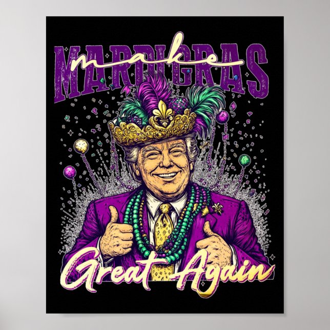 Poster Trump Mardi Gras (Frente)