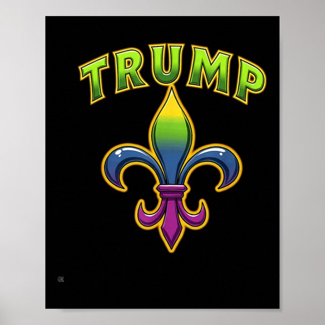 Poster Trump Mardis Gras (Frente)