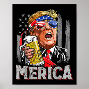 Poster Trump Merica Torna O Excelente De 4 De Julho Novam