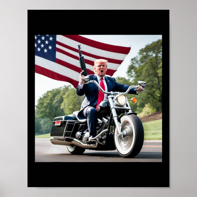 Poster Trump Motoqueiro Ruim  (Frente)
