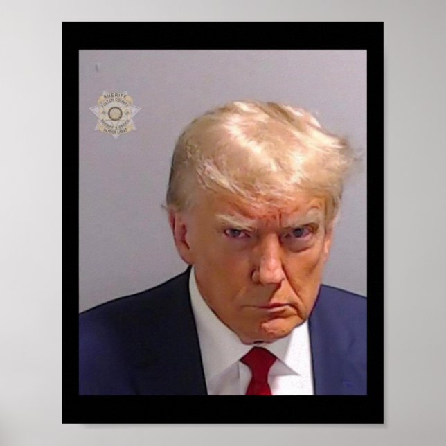 Poster Trump Mugshot Tee - Icônico E Engraçado (Frente)