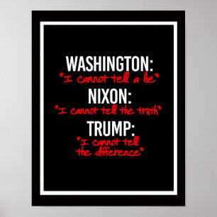 Poster TRUMP - Não posso dizer a diferença na verdade e